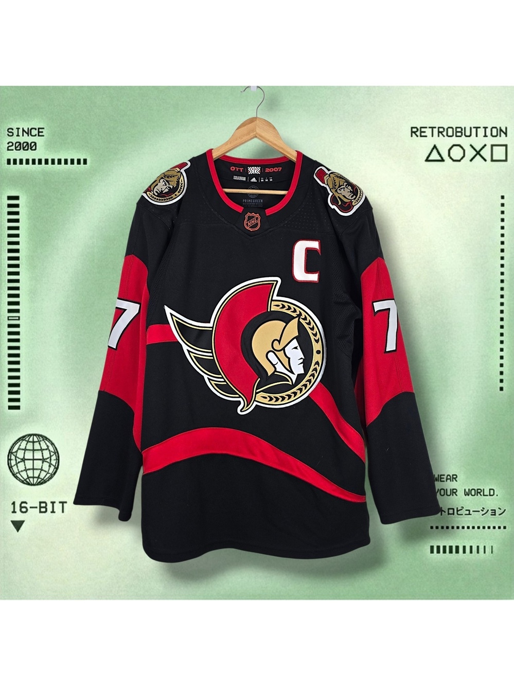 Ottawa Senators Tkachuk Reverse Retro Adidas NHL Jersey Black Size 50